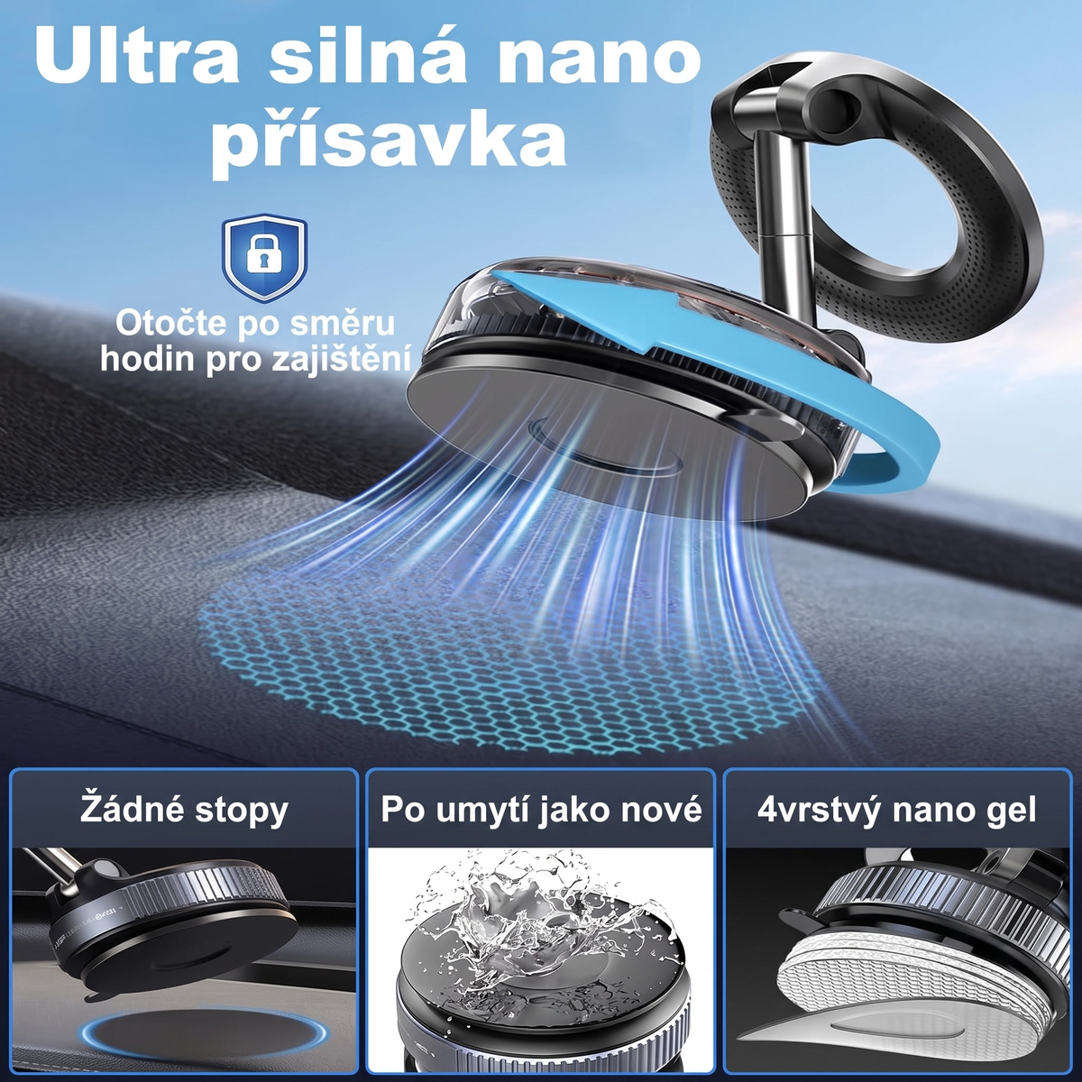 Sorvia skládací magnetický držák telefonu do auta